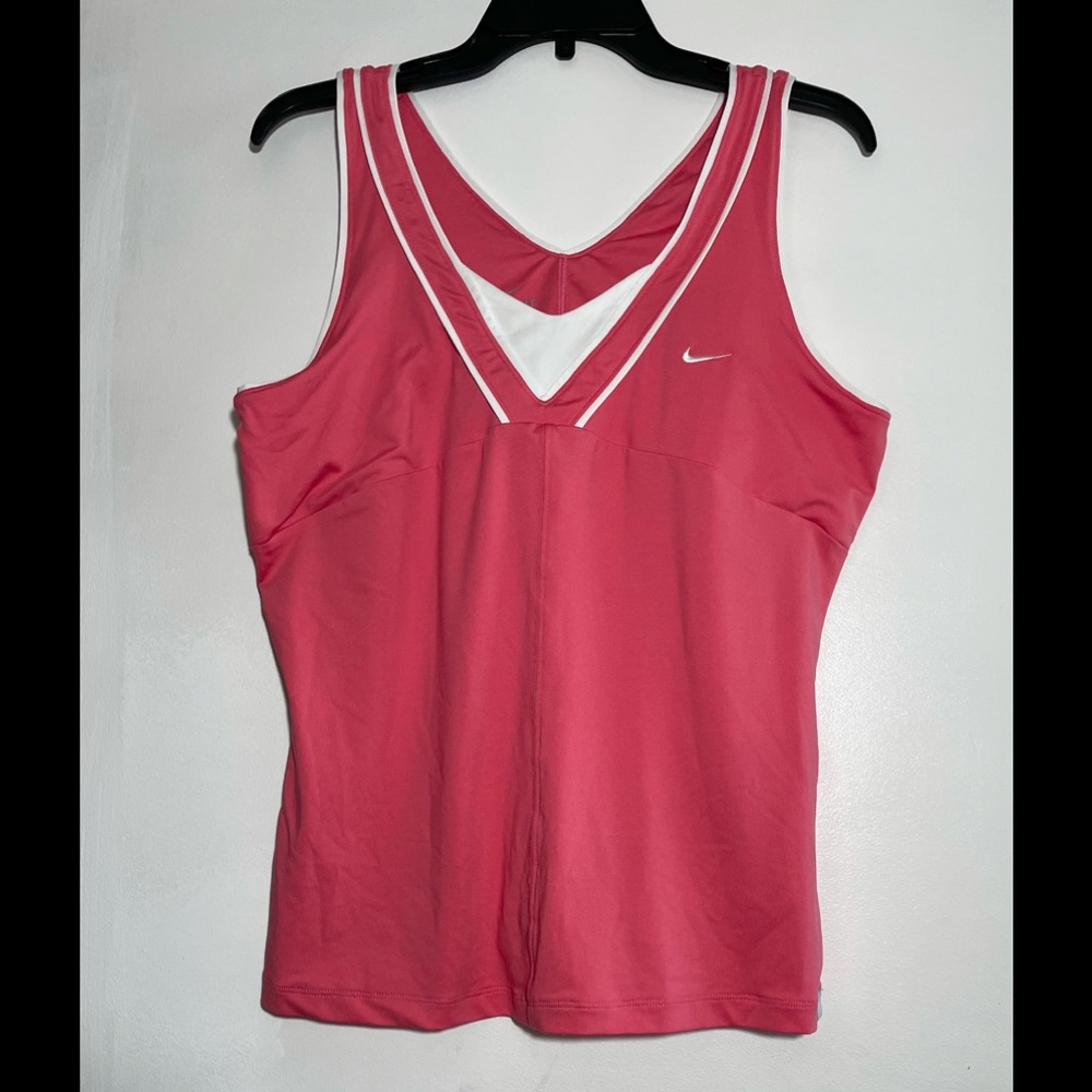 Nike Dri-Fit Pink/White Tank Top Size XL